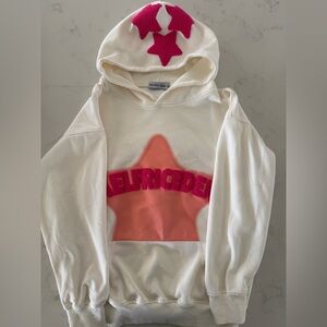 Aelfric Eden Womens Graphic Hoodies Pink Star Print Hoodie Unisex Hoodie Small